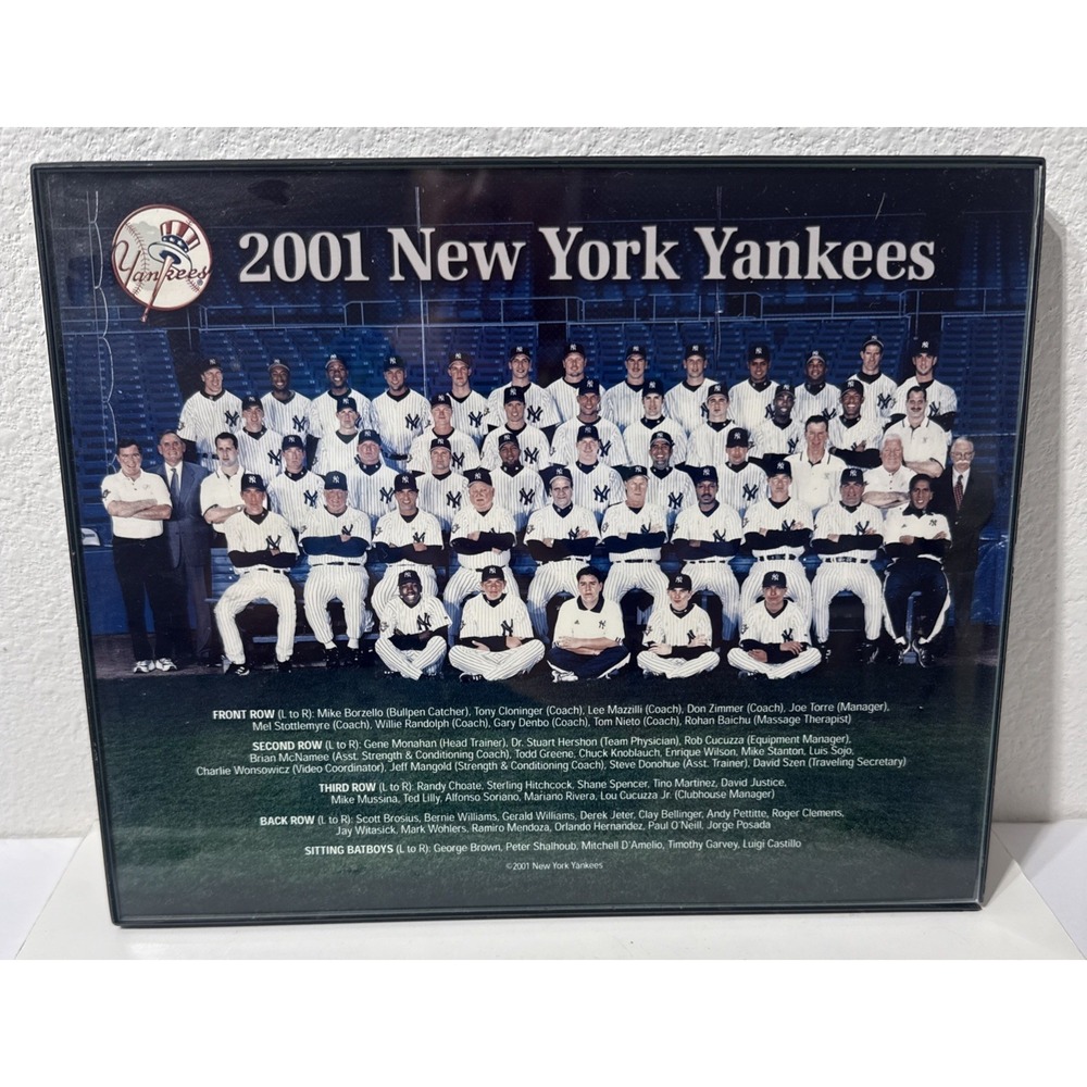 2001‎ NEW YORK YANKEES Team Photo 8x10 DEREK JETER MARIANO RIVERA ROGER CLEMENS